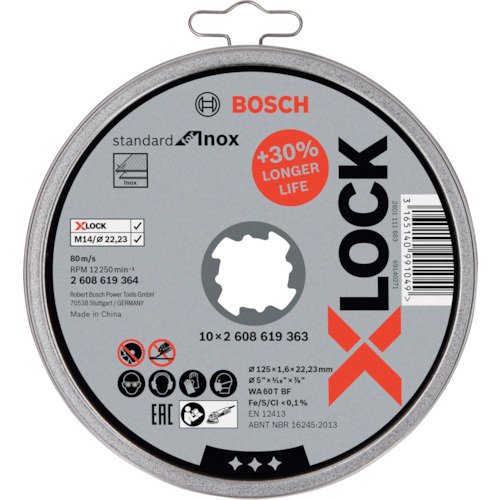 ボッシュ 切断砥石X-LOCK スタンダード(ステンレス用） 2608619364