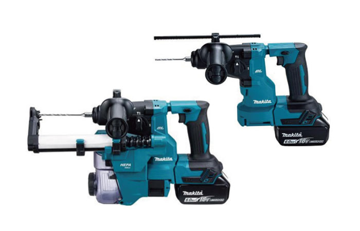 最前線の makita マキタ 18mm 充電式ハンマドリル用 集じんシステム